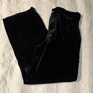 Zara black velvet pants